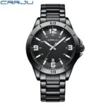 Men Fashion Quartz Watches Stainless Steel Luxury Wristwatch with Date for Business and Casual Use
