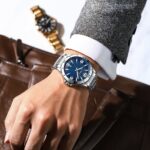 Men Fashion Quartz Watches Stainless Steel Luxury Wristwatch with Date for Business and Casual Use