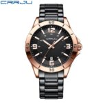 Men Fashion Quartz Watches Stainless Steel Luxury Wristwatch with Date for Business and Casual Use