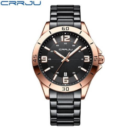 A high-end stainless steel men's wristwatch, exuding luxury and style for the fashion-conscious.