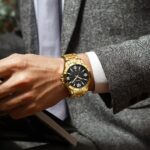 Men Fashion Quartz Watches Stainless Steel Luxury Wristwatch with Date for Business and Casual Use