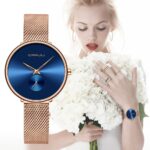 Luxury Women Watch Simple and Casual Ladies Daily Mesh Strap Wristwatch