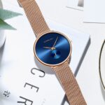 Luxury Women Watch Simple and Casual Ladies Daily Mesh Strap Wristwatch