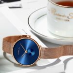 Luxury Women Watch Simple and Casual Ladies Daily Mesh Strap Wristwatch