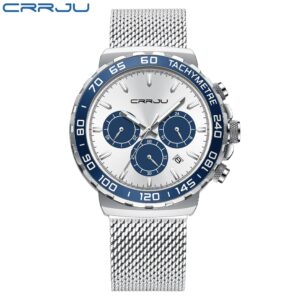 Top Brand Quartz Stainless Men Wristwatch multiple display Fashion Watch