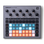 Novation Circuit Rhythm, a self-contained groove sampler, perfect for electronic music production and live performances.