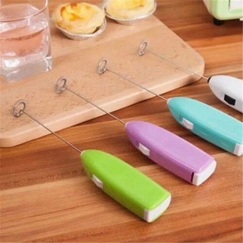 An electric egg beater and coffee mixer, a versatile kitchen appliance for effortless food preparation and coffee frothing.