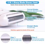 Electric Razor Painless Shaver for Women Hair Removal and Trimmer for Legs Underarm Waterproof LCD Display USB Charging is supported