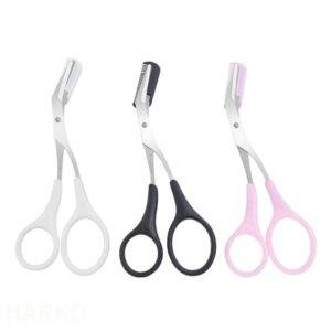 Eyebrow Trimmer Scissor with Comb, a grooming tool for precise eyebrow shaping.