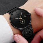 Men's Watches Top Brand Luxury Quartz Watch Men Casual Slim Mesh Steel Strap Waterproof Sport Watch