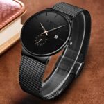 Men's Watches Top Brand Luxury Quartz Watch Men Casual Slim Mesh Steel Strap Waterproof Sport Watch