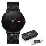 Men's Watches Top Brand Luxury Quartz Watch Men Casual Slim Mesh Steel Strap Waterproof Sport Watch
