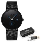 Men's Watches Top Brand Luxury Quartz Watch Men Casual Slim Mesh Steel Strap Waterproof Sport Watch