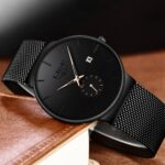 Men's Watches Top Brand Luxury Quartz Watch Men Casual Slim Mesh Steel Strap Waterproof Sport Watch