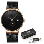Men's Watches Top Brand Luxury Quartz Watch Men Casual Slim Mesh Steel Strap Waterproof Sport Watch