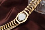 Gold Watch Women Luxury Brand Bracelet Full Stainless Steel Rhinestone wristwatches for ladies