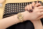 Gold Watch Women Luxury Brand Bracelet Full Stainless Steel Rhinestone wristwatches for ladies