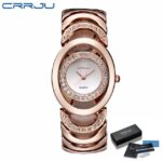 Gold Watch Women Luxury Brand Bracelet Full Stainless Steel Rhinestone wristwatches for ladies