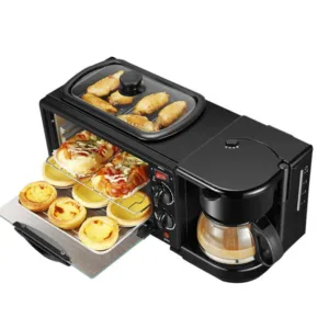 An electric built-in coffee maker multifunction oven, combining the convenience of an oven with a coffee maker.