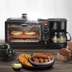 An electric built-in coffee maker multifunction oven, combining the convenience of an oven with a coffee maker.