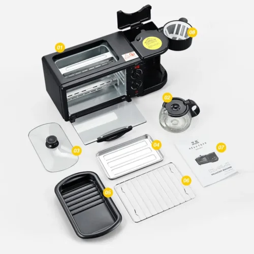 An electric built-in coffee maker multifunction oven, combining the convenience of an oven with a coffee maker.