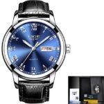 Men Stainless Steel Gold Strap Waterproof Wrist Watches Simple and beautiful