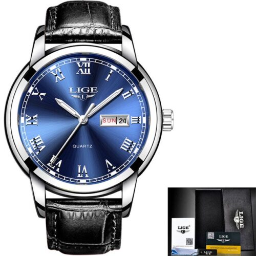 simple and beautiful Wristwatch, featuring a stainless steel and gold strap for men.