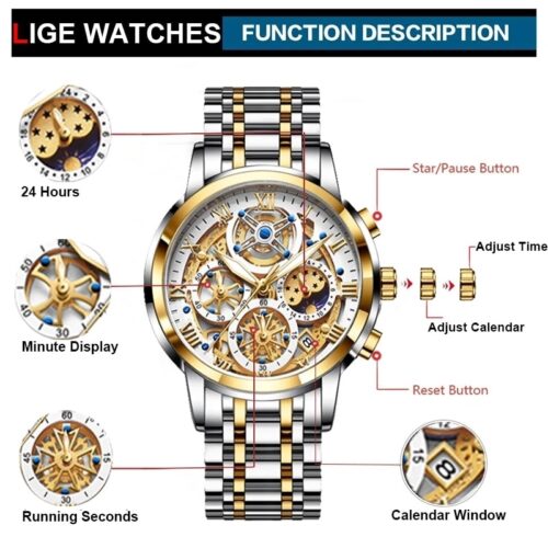 Men's Watch with Mineral Glass - Scratch Resistant, a durable and stylish timepiece.
