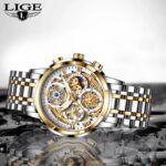 Men Watch Mineral Glass Scratch Resistant Waterproof Chronograph Wristwatch