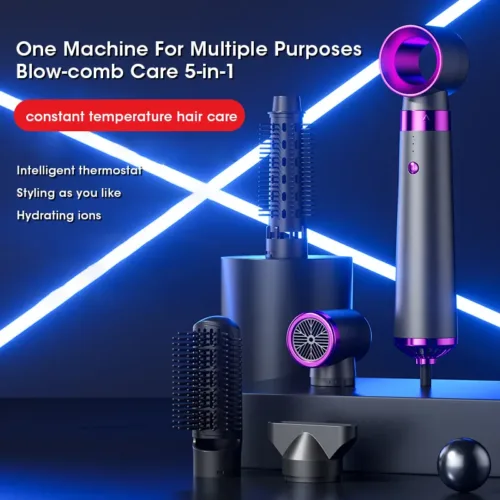 Multifunctional electric hair dryer hot air brush for efficient hair styling