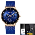 Men’s Watches Top Brand Luxury Quartz Watch Waterproof Ultra-Thin Wristwatch for Men