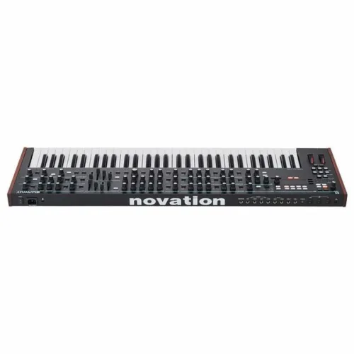 Novation Summit Two-part 16-voice 61-key Polyphonic Synthesizer, a powerful musical instrument for sound synthesis and music production.