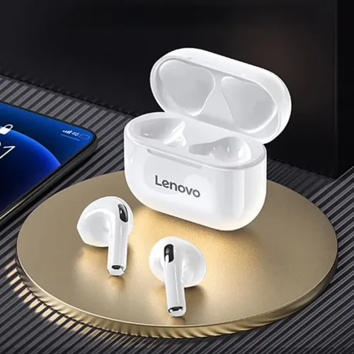 Lenovo wireless earphones, Bluetooth headphones for a wireless audio experience.