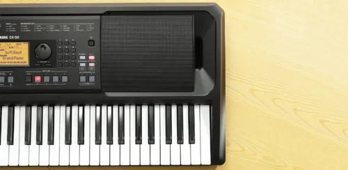 Korg EK-50 61-key arranger keyboard, a versatile musical instrument for music enthusiasts.