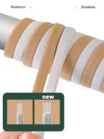 Insert Lock Shoelaces Without Ties Sports Elastic Laces 8MM Thick Flats No Tie Shoe Laces Kids Adult Running Shoelace