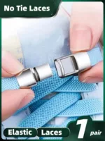 Insert Lock Shoelaces Without Ties Sports Elastic Laces 8MM Thick Flats No Tie Shoe Laces Kids Adult Running Shoelace