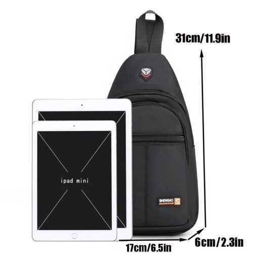 Stylish and Versatile Nylon Chest Bag for Men, Ideal for Outdoor Sports and Casual Fashion. Durable Multifunctional Design, Perfect for On-the-Go.