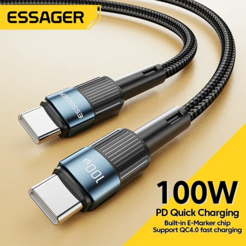 High-Power 100W USB Type C to USB C Charging Cable - Fast and Efficient Charging Solution.