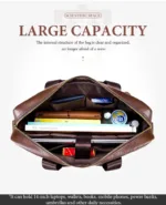 Genuine Leather Men's Briefcase Design Postman Male Handbags Vintage Business Computer Bag Fashion Messenger Shoulder Bag