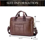 Genuine Leather Men's Briefcase Design Postman Male Handbags Vintage Business Computer Bag Fashion Messenger Shoulder Bag