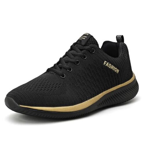 Men's and women’s knitted running shoes designed for gym workouts and athletic activities.