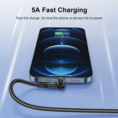 5A Magnetic Type C Fast Charging Cable - Quick and Secure Charging Solution.