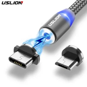 Magnetic USB Type C Cable with Fast Charging and Illuminating LED Light