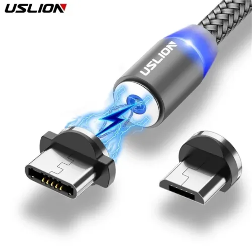 Magnetic USB Type C Cable with Fast Charging and Illuminating LED Light