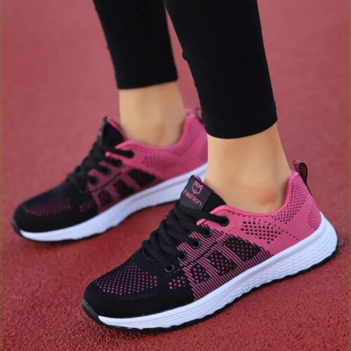 A pair of stylish women's sneakers, designed for both fashion and comfort.