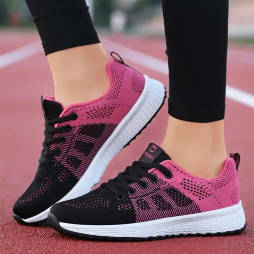 A pair of stylish women's sneakers, designed for both fashion and comfort.
