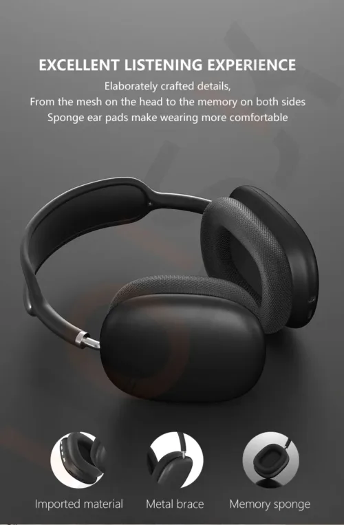 Air Max Wireless Bluetooth Headphones - Premium Over-Ear Headset for High-Quality Audio and Hands-Free Convenience.