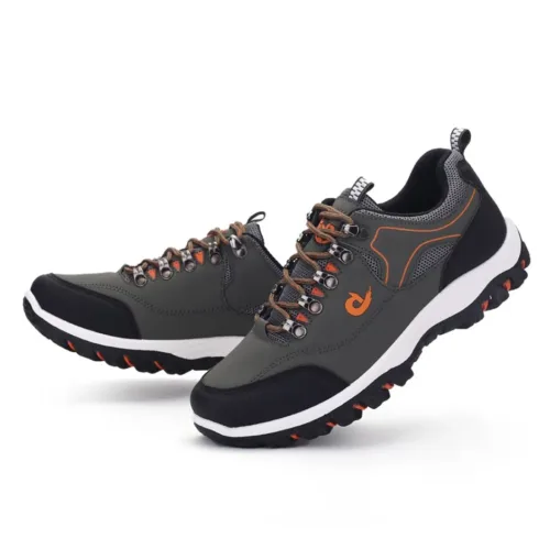 Hiking shoes with anti-slip technology, designed for secure footing on various terrains.