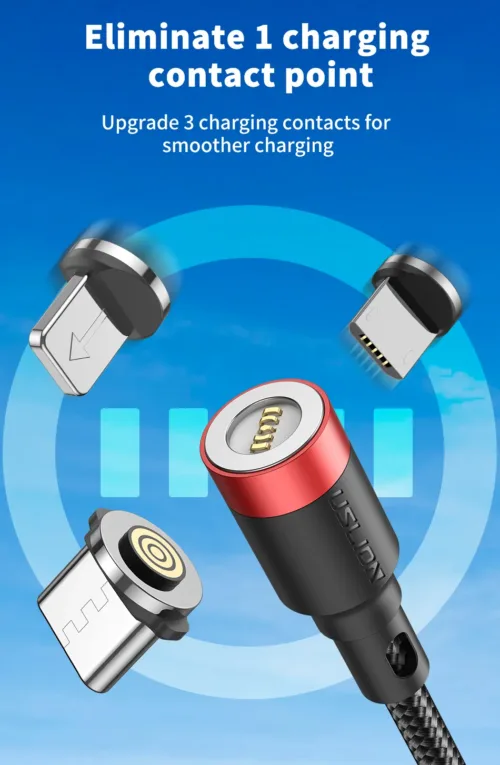 3A Fast Charging USB Cable - Versatile and Efficient Micro Type C Connector.