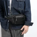 Durable Nylon Chest Bag Black Oxford Cloth Single Shoulder Crossbody Bag Casual Sports Men Outdoor Trend